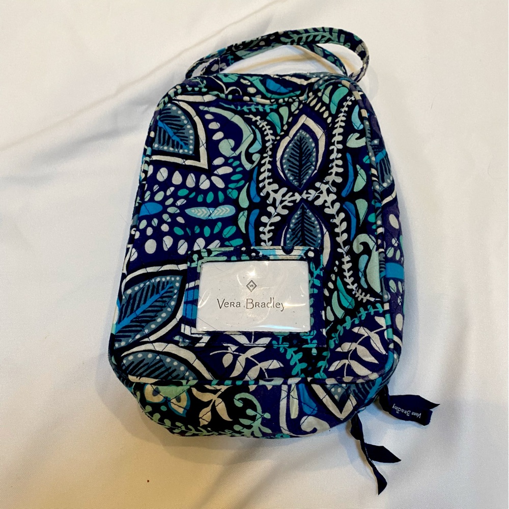 Vera Bradley Blue Island Medallion Quilted Lunch Bag Zip Around Top Handle